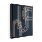 Lines in Midnight Framed Canvas Print Gallery Image 2