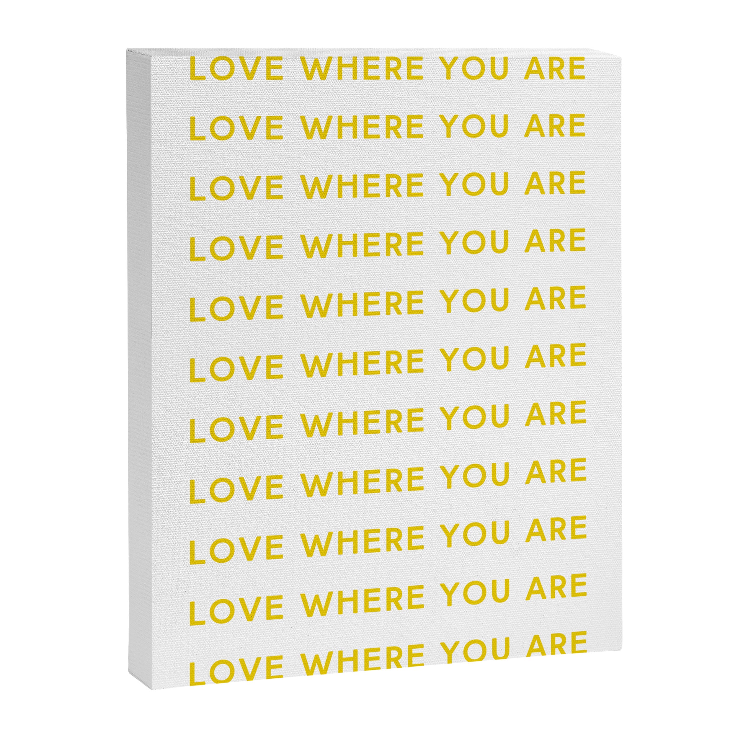 Love Where You Are in Yellow Canvas Print Gallery Image 6