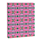 Merry Mod Geometric Pattern in Pink and Green Canvas Print Gallery Image 8