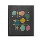 Mid Century Modern Atomic in Grey Framed Canvas Print Gallery Image 8