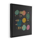 Mid Century Modern Atomic in Grey Framed Canvas Print Gallery Image 2