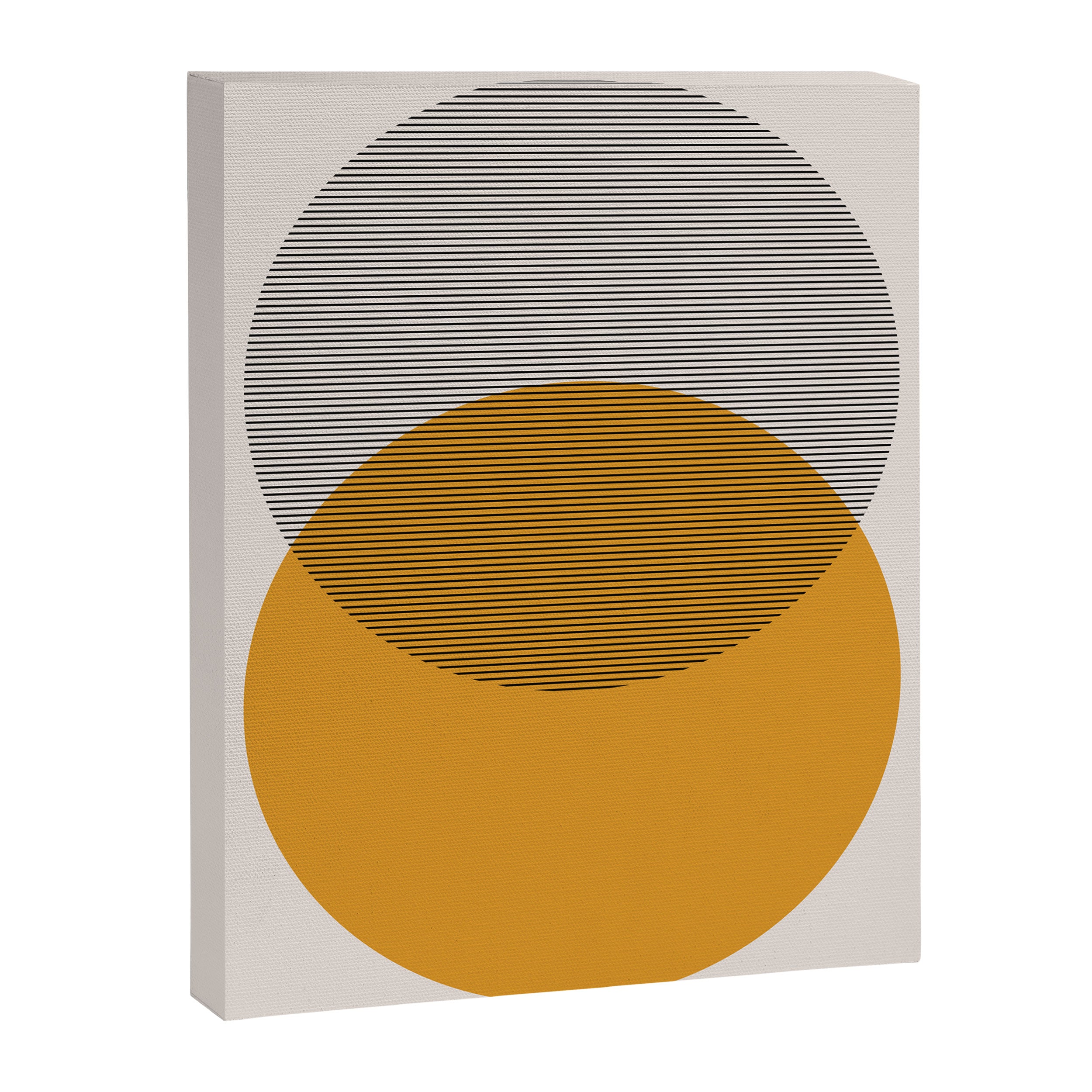 Mid Century Modern Shapes and Lines in Yellow Canvas Print Gallery Image 8