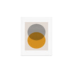 Mid Century Modern Shapes and Lines in Yellow Art Print Gallery Image 1