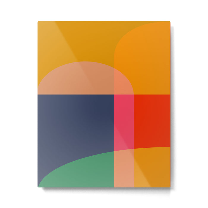 Mid Mod Color Block Metal Print Gallery Image 1