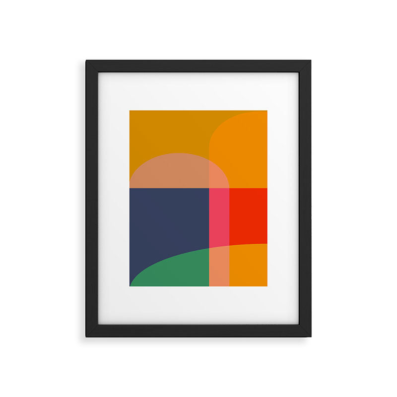 Mid Mod Color Block Framed Art Print Gallery Image 6