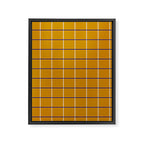 Midcentury Grid Lines in Mustard Yellow Framed Canvas Print Gallery Image 8