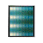 Mini Holiday Gingham in Teal Framed Canvas Print Gallery Image 8