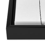 Minimal Black and White Palm Trees Framed Canvas Print Gallery Image 3