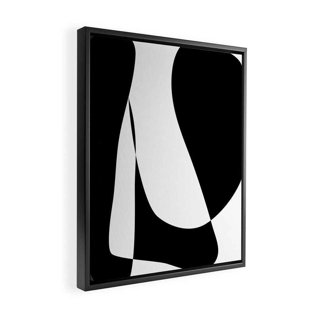 Minimalist Black and White 82 Framed Canvas Print Gallery Image 2
