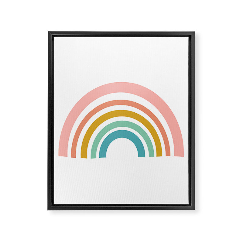 Simple Happy Rainbow Art Framed Canvas Print Gallery Image 8