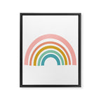 Simple Happy Rainbow Art Framed Canvas Print Gallery Image 8