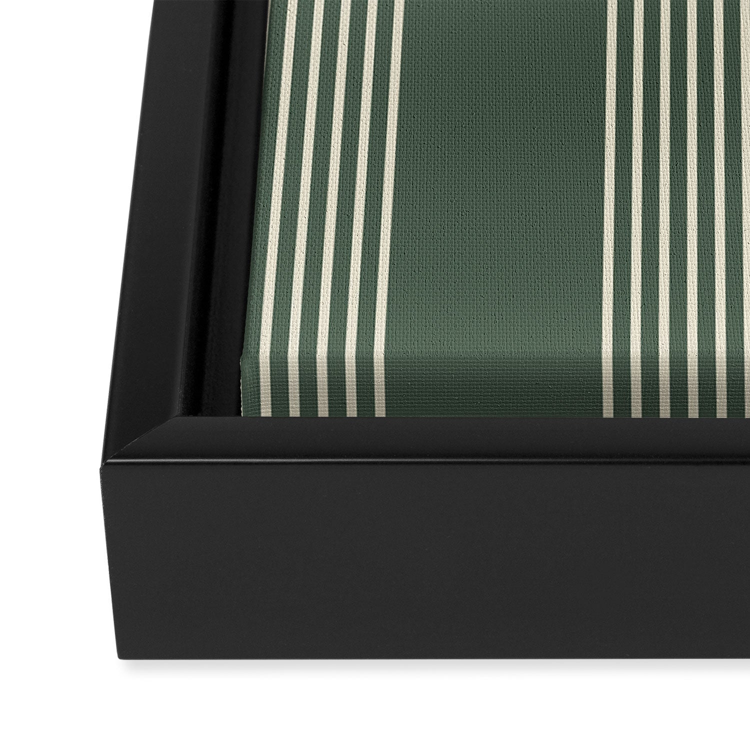 Minimalist Lines in Forest Green Framed Canvas Print Gallery Image 3