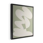 Minimalist Modern Abstract Expressionism in Sage Framed Canvas Print Gallery Image 2
