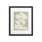 Minimalist Modern Abstract Expressionism in Sage Framed Art Print Gallery Image 4