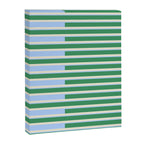 Minimalist Striped Pattern in Blue and Green Canvas Print Gallery Image 8