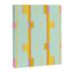 Mint Stripe Grid Canvas Print Gallery Image 8