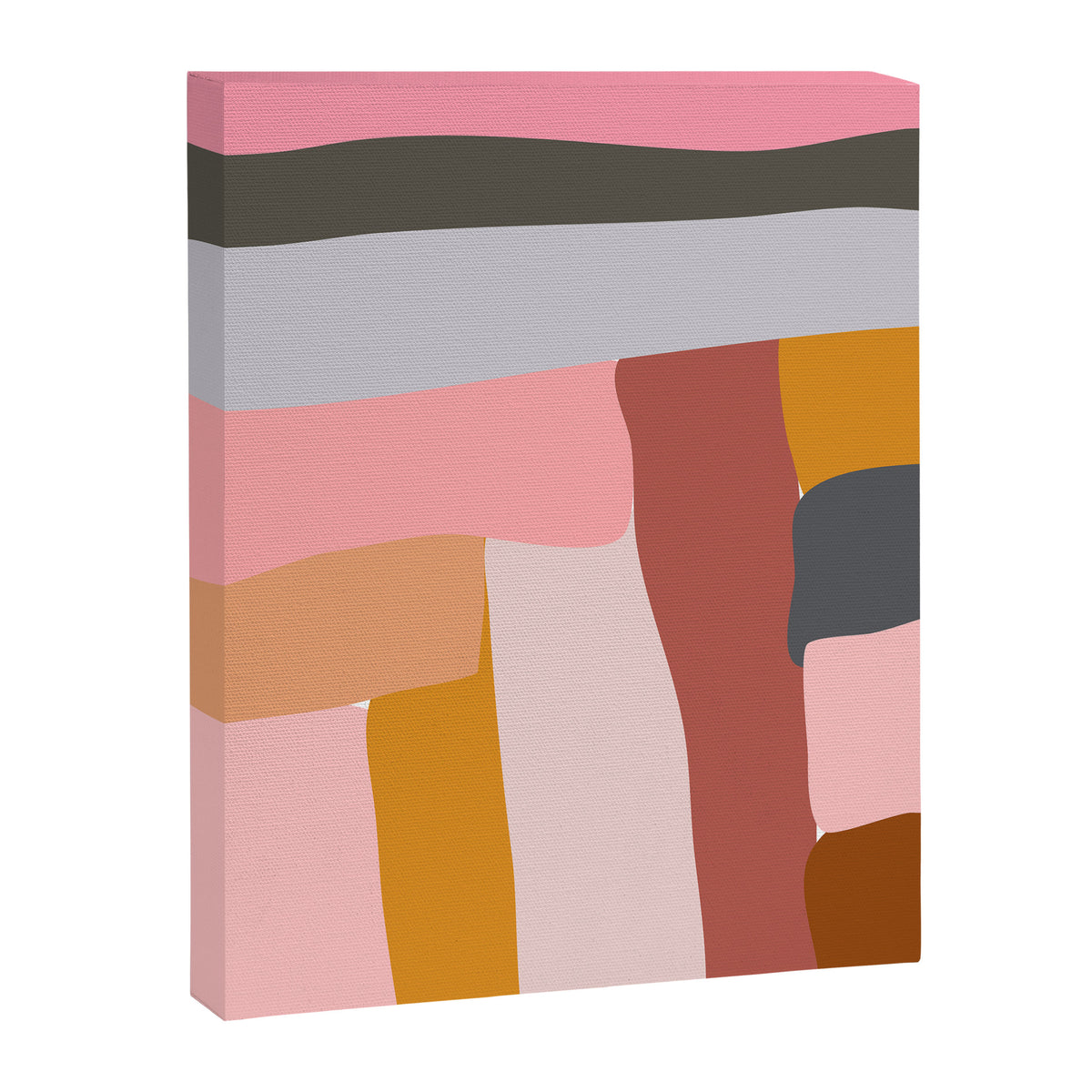 Modern Abstract in Earthy Colors Canvas Print Gallery Image 6
