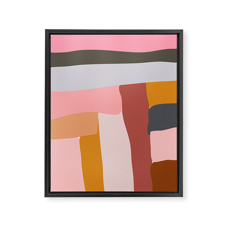 Modern Abstract in Earthy Colors Framed Canvas Print Gallery Image 6
