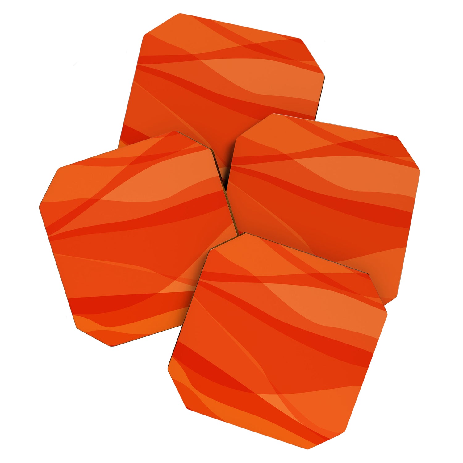 Modern Abstract Shapes in Orange Coaster Gallery Image 1