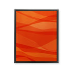 Modern Abstract Shapes in Orange Framed Canvas Print Gallery Image 6