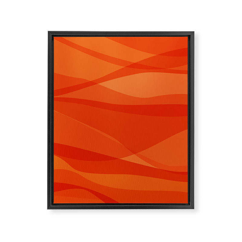 Modern Abstract Shapes in Orange Framed Canvas Print Gallery Image 6