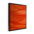 Modern Abstract Shapes in Orange Framed Canvas Print Gallery Image 2