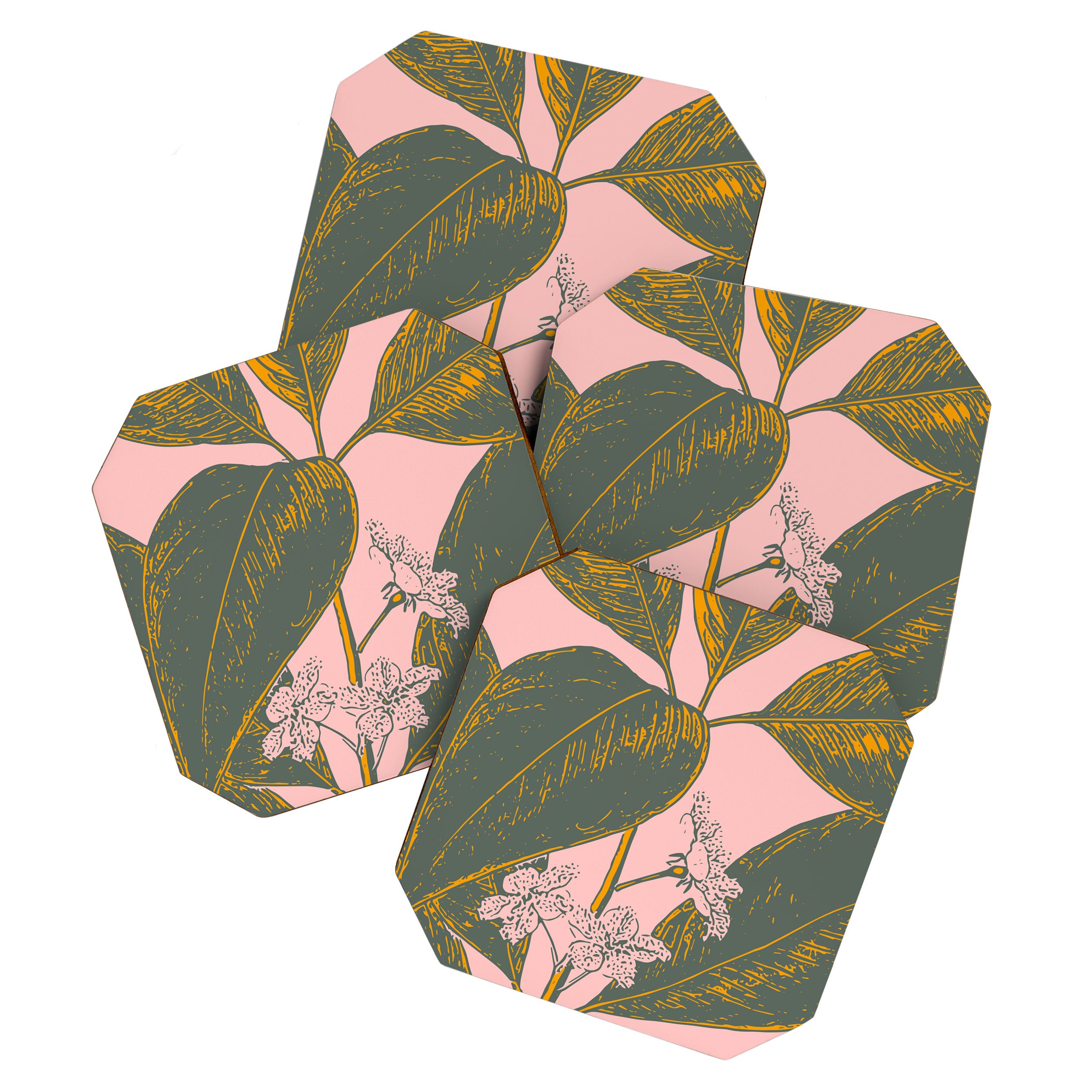Modern Botanical Banana Leaf Coaster Gallery Image 1