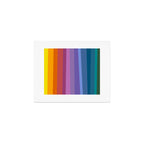 Modern Bright Rainbow Abstract Stripes Art Print Gallery Image 1