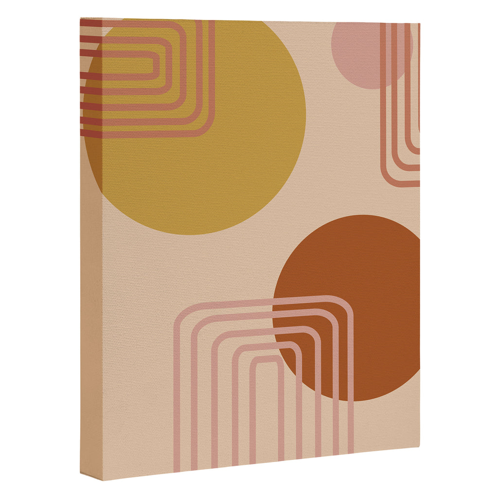 Modern Desert Abstract Shapes and Lines Canvas Print Gallery Image 3