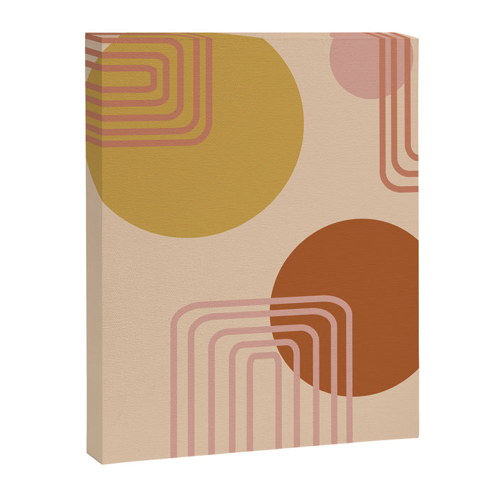 Modern Desert Abstract Shapes and Lines Canvas Print Gallery Image 1