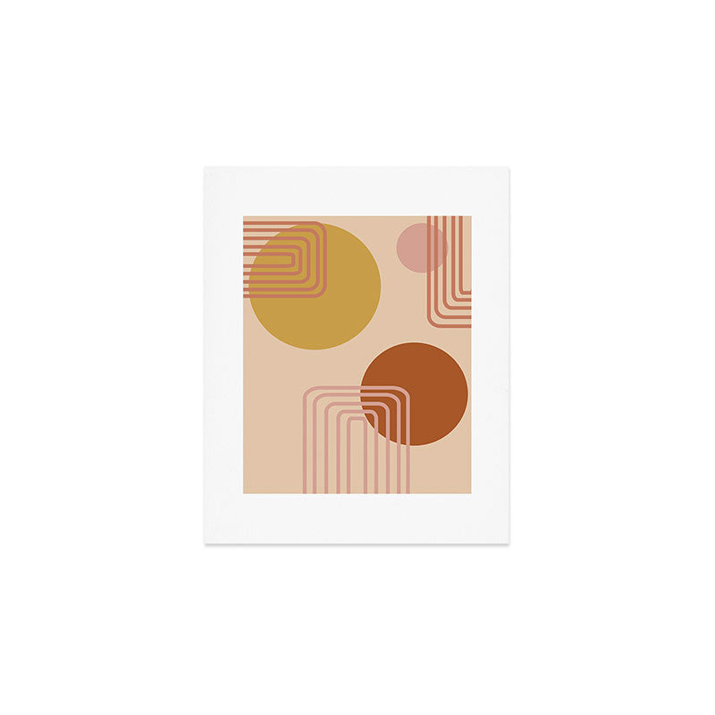 Modern Desert Abstract Shapes and Lines Art Print Gallery Image 1