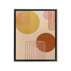 Modern Desert Abstract Shapes and Lines Framed Canvas Print Gallery Image 6