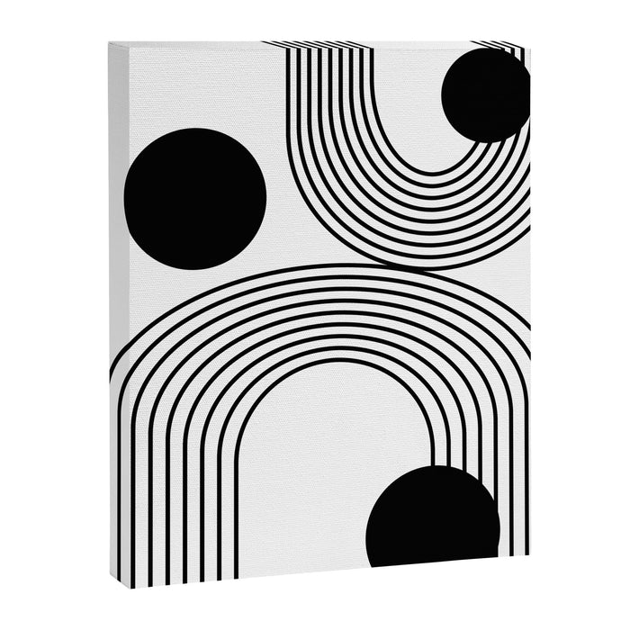 Modern Minimalist Line Art in Black and White Canvas Print Gallery Image 1
