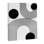 Modern Minimalist Line Art in Black and White Canvas Print Gallery Image 6