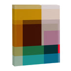 Modern Multicolor Geometric Abstract Art with Overlapping Shapes Canvas Print Gallery Image 8