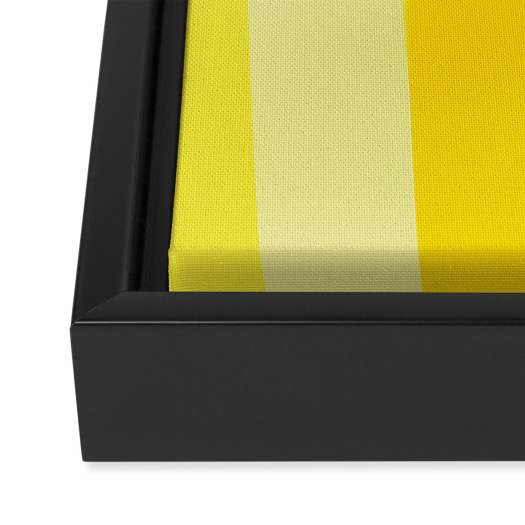 Ombre Yellow Organic Stripes Framed Canvas Print Gallery Image 3