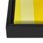 Ombre Yellow Organic Stripes Framed Canvas Print Gallery Image 3