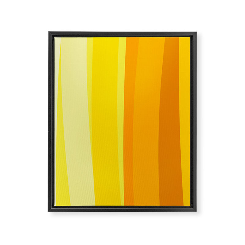 Ombre Yellow Organic Stripes Framed Canvas Print Gallery Image 6