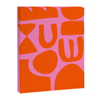 Orange Shapes on Pink Canvas Print Gallery Image 6