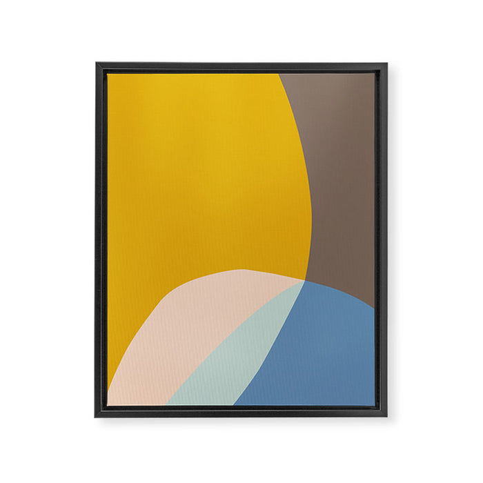 Organic Overlap Framed Canvas Print Gallery Image 1