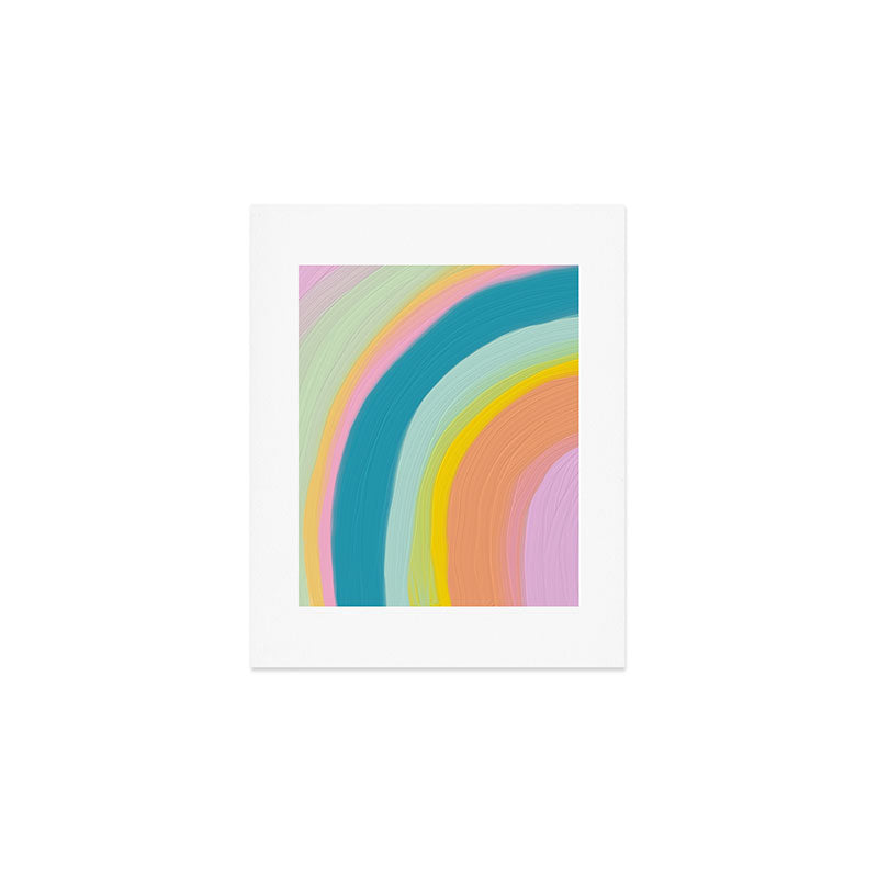 Painted Pastel Rainbow Art Print
