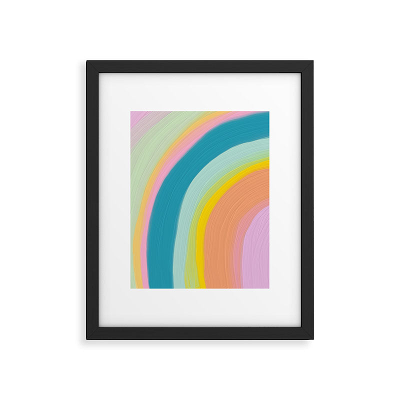 Painted Pastel Rainbow Framed Art Print Gallery Image 4