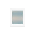 Pastel Blue Gingham Plaid Pattern Art Print Gallery Image 1