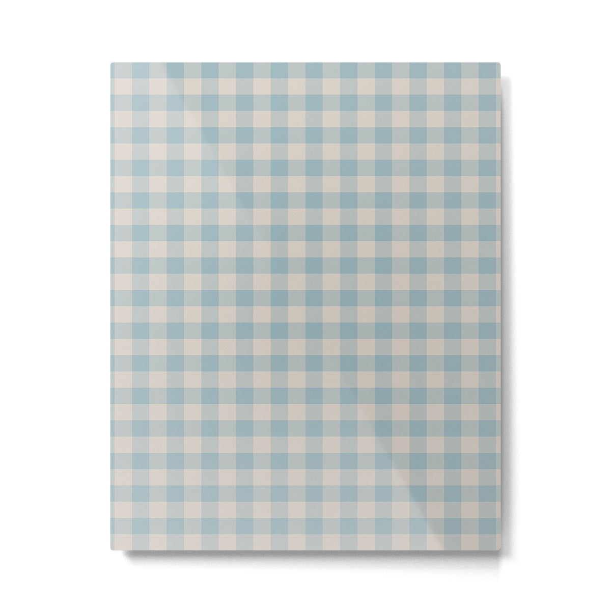 Pastel Blue Gingham Plaid Pattern Metal Print Gallery Image 6