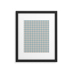 Pastel Blue Gingham Plaid Pattern Framed Art Print Gallery Image 6