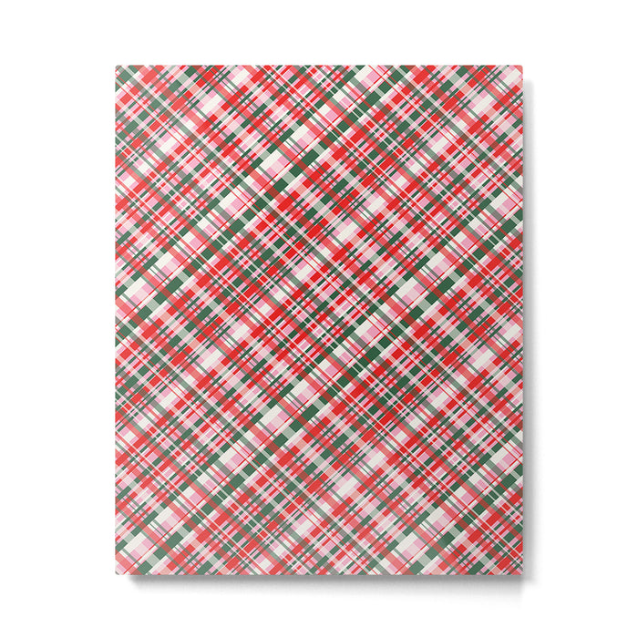 Pink Green and Red Christmas Tartan Plaid Pattern Metal Print Gallery Image 1