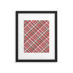 Pink Green and Red Christmas Tartan Plaid Pattern Framed Art Print Gallery Image 6