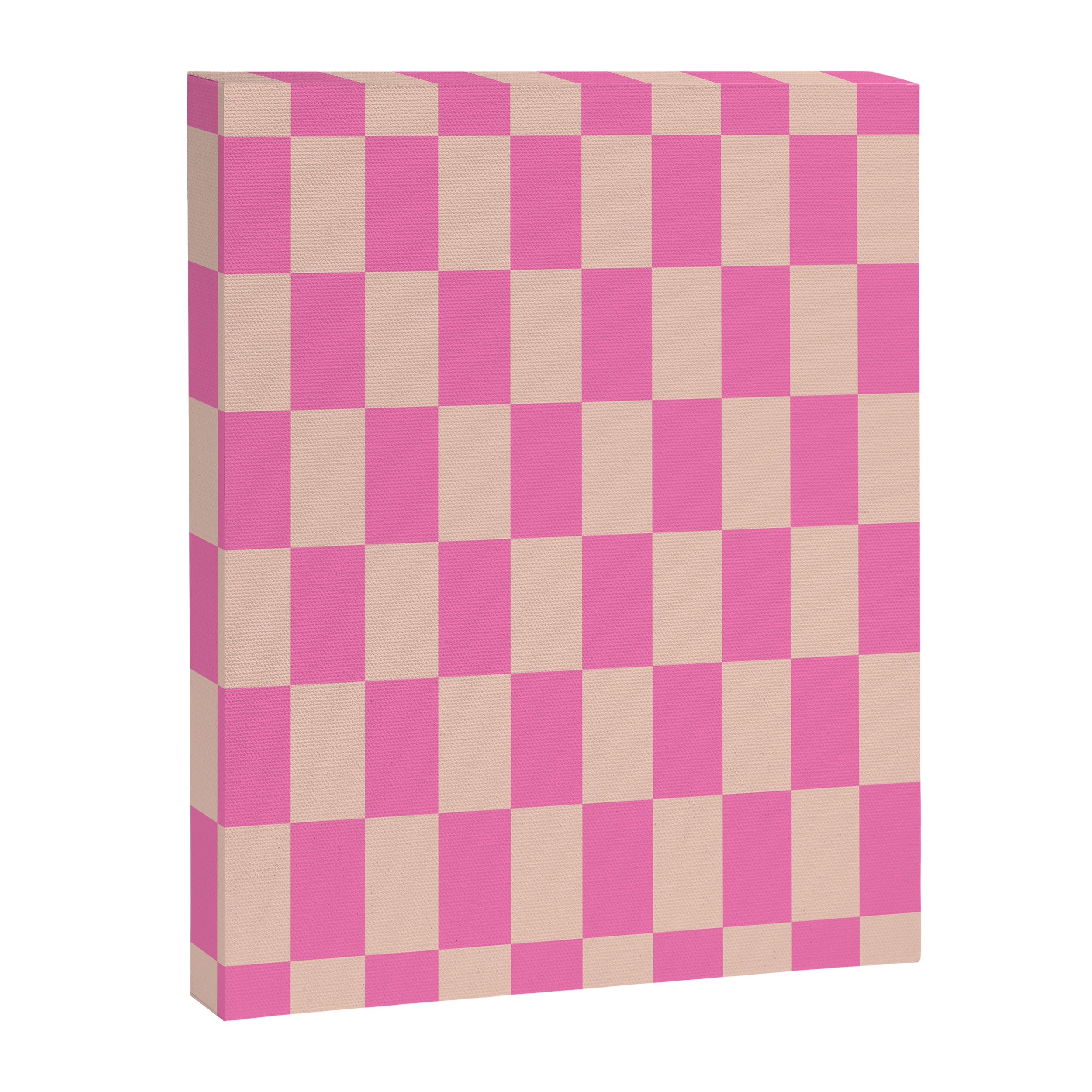 Pink Pop Checkered Grid Canvas Print Gallery Image 8