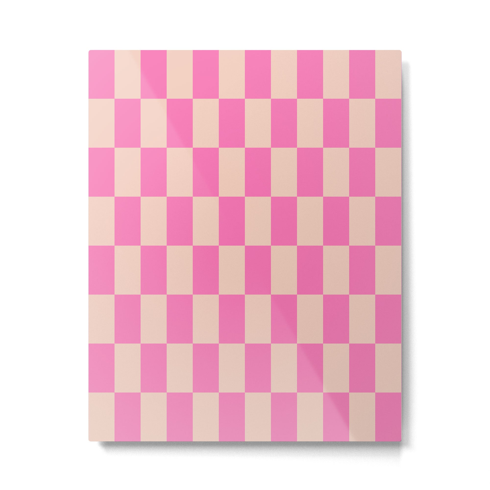 Pink Pop Checkered Grid Metal Print Gallery Image 6