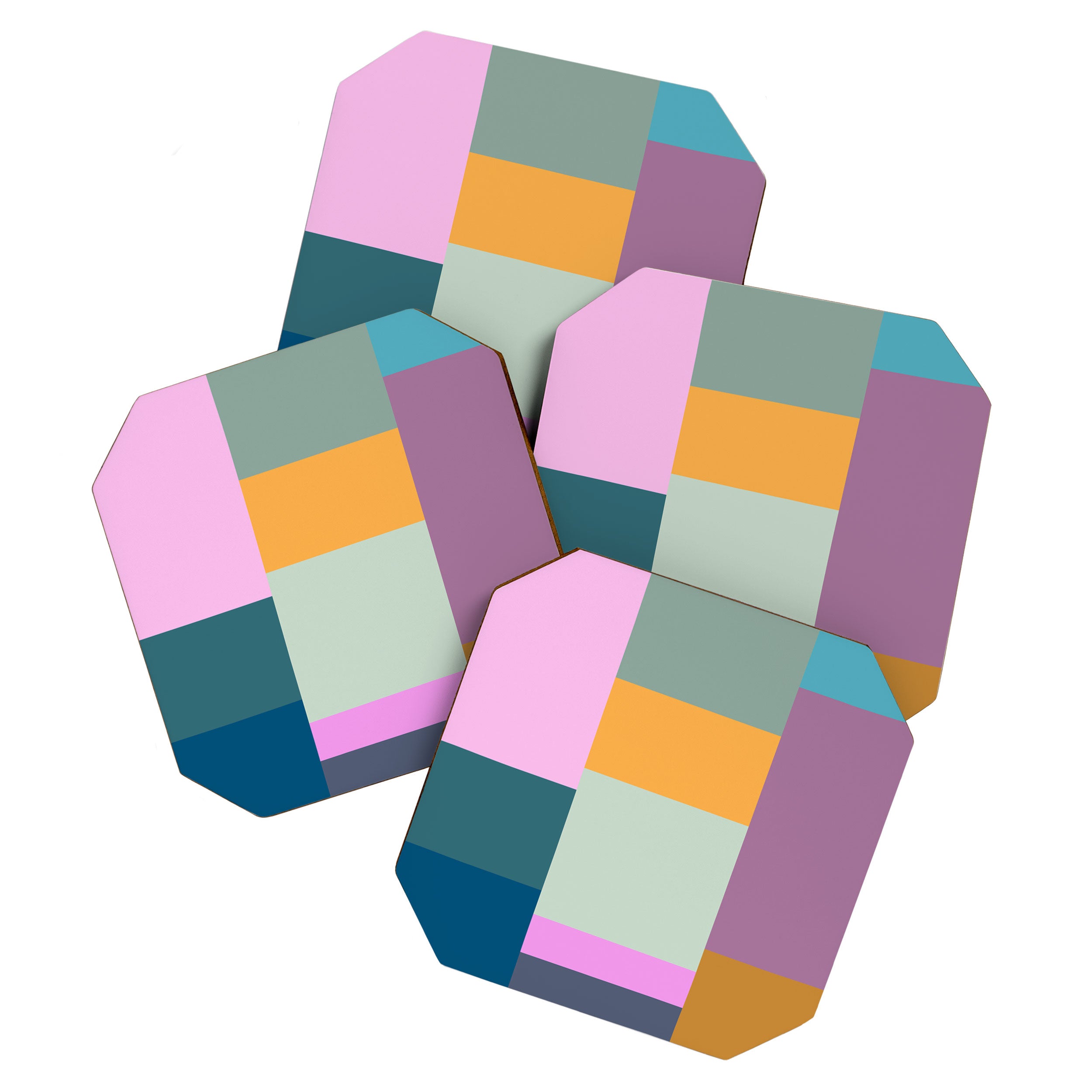 Playful Colorful Shapes 21  Coaster Gallery Image 1